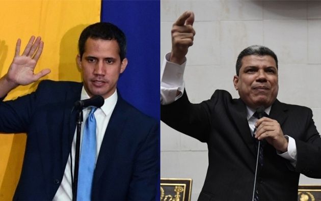 Guaidó y un rival proclamados a la vez jefes legislativos venezolanos