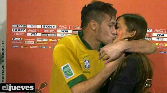 El &#039;beso&#039; de Neymar a Sara Carbonero que revoluciona en internet