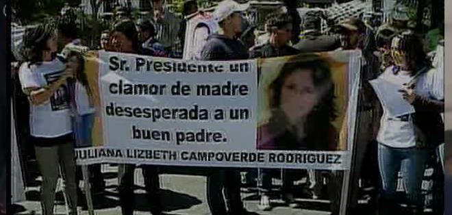 Familiares de desaparecidos hicieron plantón en Quito y Guayaquil