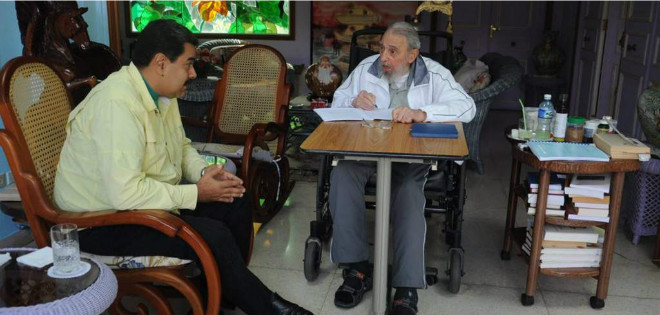 Fidel Castro se reúne con Maduro en Cuba previo a llegada de Obama