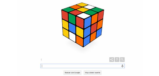 Google celebra con &#039;doodle&#039; interactivo los 40 años del cubo de Rubik