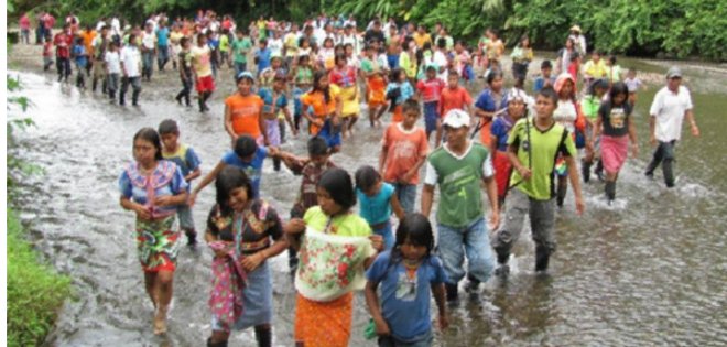 Denuncian desplazamiento de 710 indígenas en Colombia por temor a combates