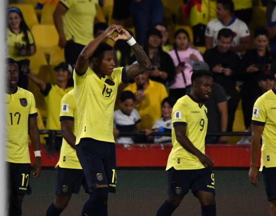 Los jugadores de Ecuador en su último partido en Guayaquil.