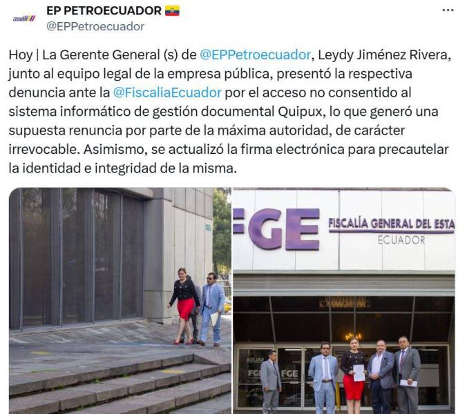 Presentación de una denuncia en Fiscalía.