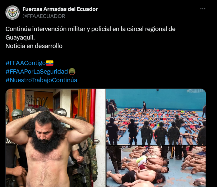 En el gobierno de Guillermo Lasso, las Fuerzas Armadas publicaron fotografías de alias Fito durante operativos de control en 2023.