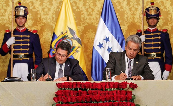 Ecuador y Honduras suscribieron acuerdos de cooperación sociales y económicos