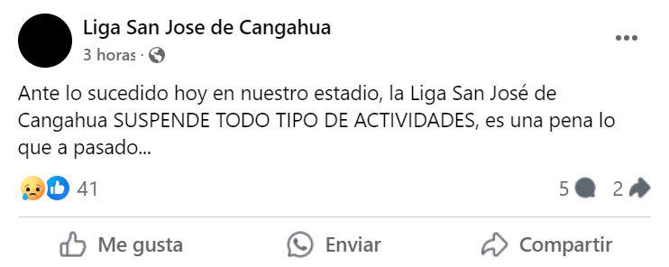 Cuenta Facebook Liga San José de Cangahua