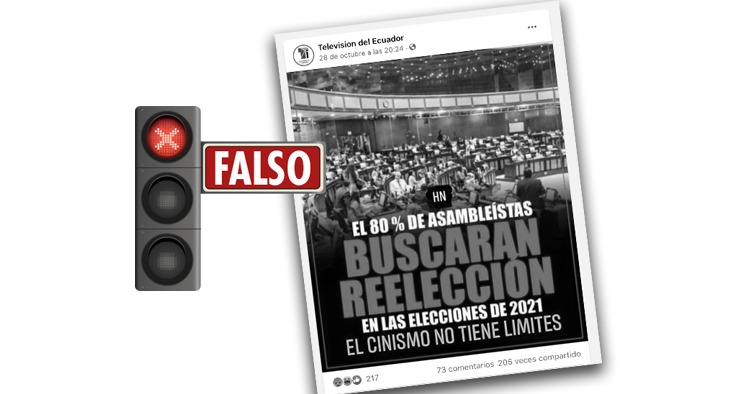 #Falso: El 80% de los asambleístas buscan la reelección