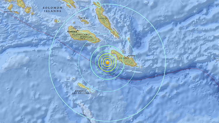 Fuerte sismo golpea nuevamente a las Islas Salomón
