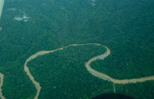 Vista aérea de la Amazonía ecuatoriana.