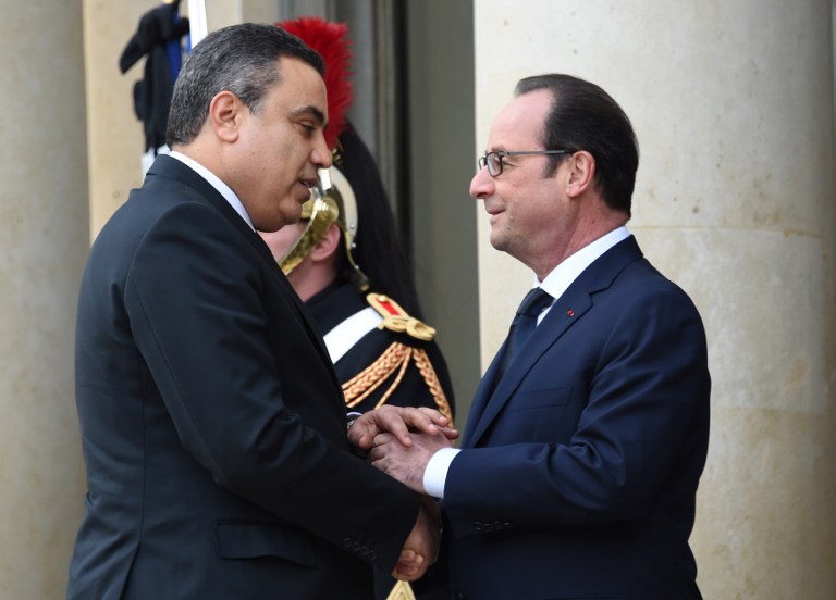 Jefes de Estado y de gobierno en manifestación de París