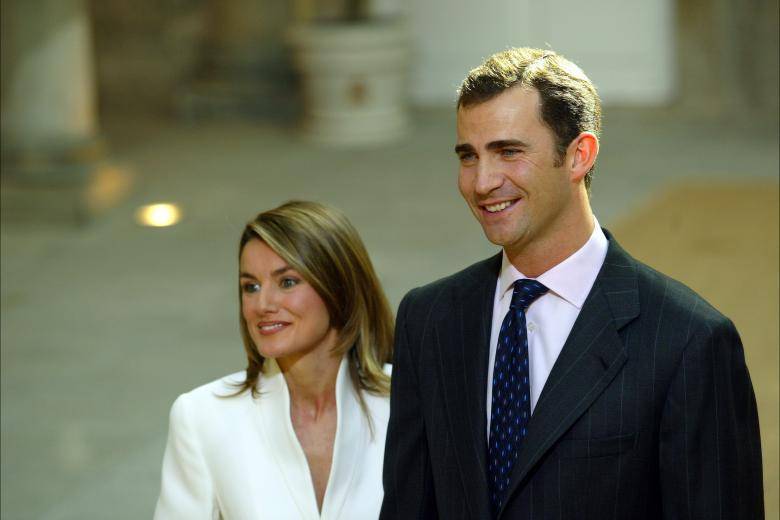 Imagen de archivo de Letizia y el en ese entonces príncipe Felipe.