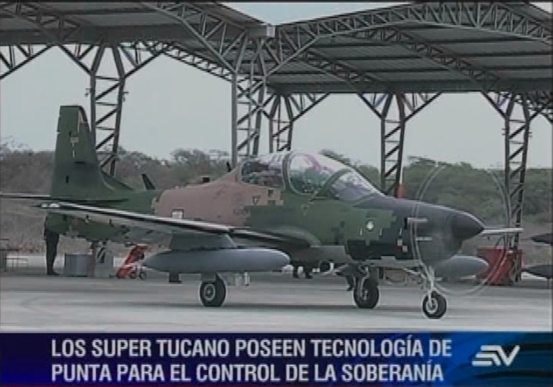 Aviones Súper Tucano se emplean en control de las fronteras ecuatorianas