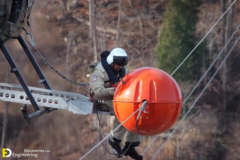 Instalación de esfera marcadora de visibilidad.