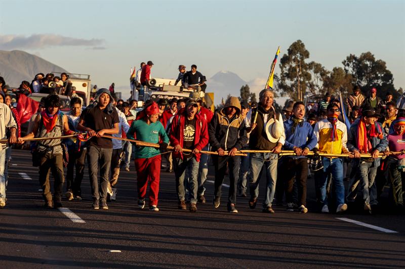 La marcha indígena llega al sur de Quito