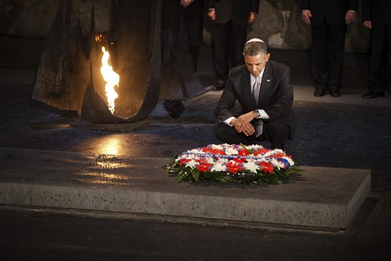 Obama visitó el memorial del Holocausto