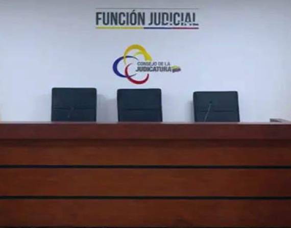 Sala del Consejo de la Judicatura, ubicada en Quito.