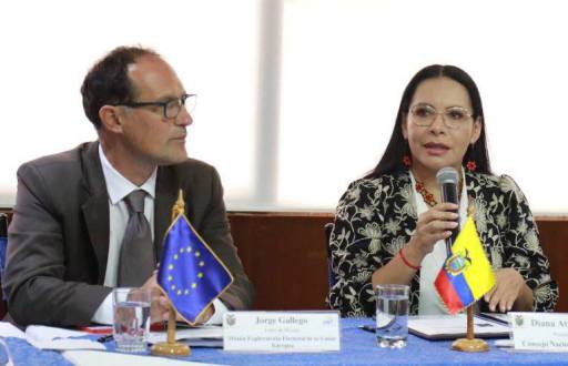 Representantes del Consejo Nacional Electoral se reunieron con un grupo de delegados de la Unión Europea.