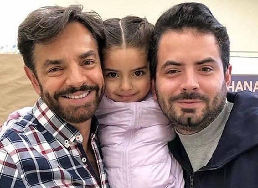 Eugenio Derbez con su hija Aitana y su hijo José Eduardo Derbez.