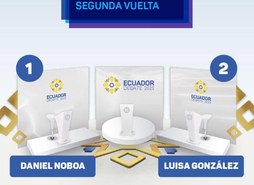 Segunda vuelta Ecuador 2023: el CNE definió el orden de ubicación y de intervención de los candidatos para el debate