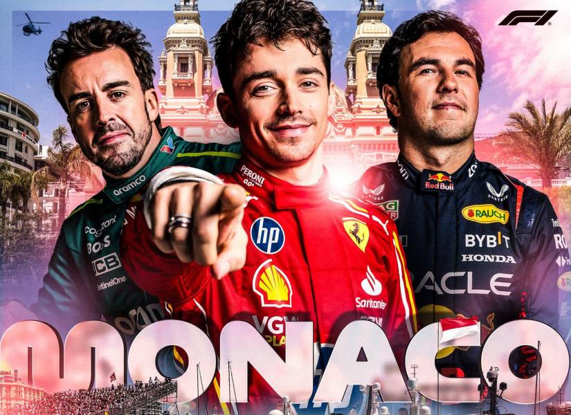Poster promocional para el GP de Mónaco. (Cuenta X @F1)
