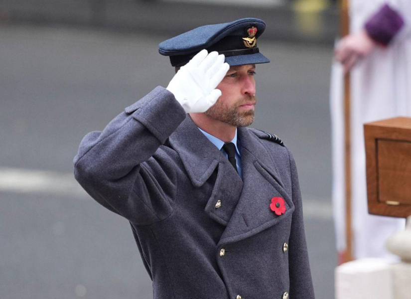 Fotografía del príncipe William en el domingo del recuerdo