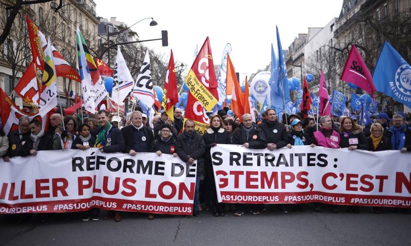 Francia enfrenta la segunda protesta masiva en contra de la reforma de  pensiones jubilares