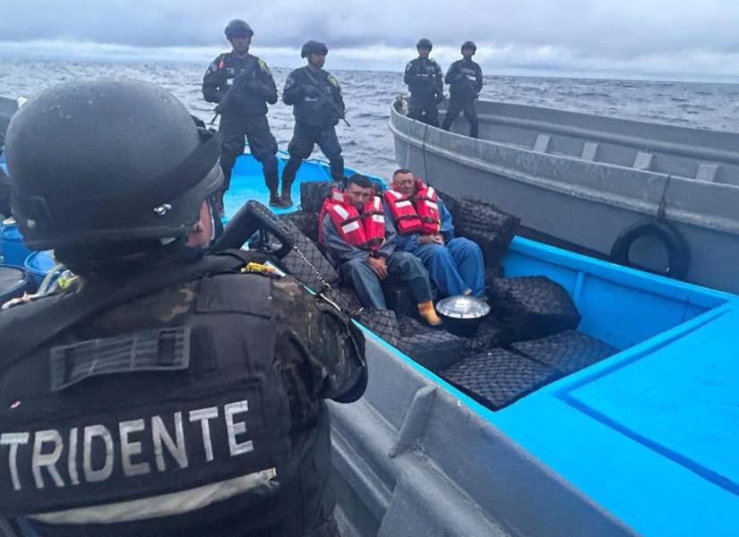 Imagen de los sospechosos detenidos en las costas de El Salvador.