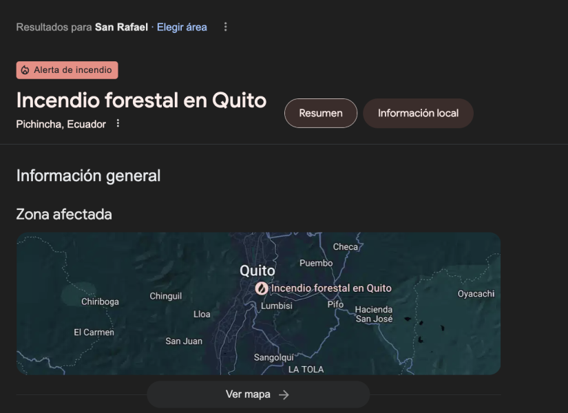 Foto de la búsqueda en google de Fire alert