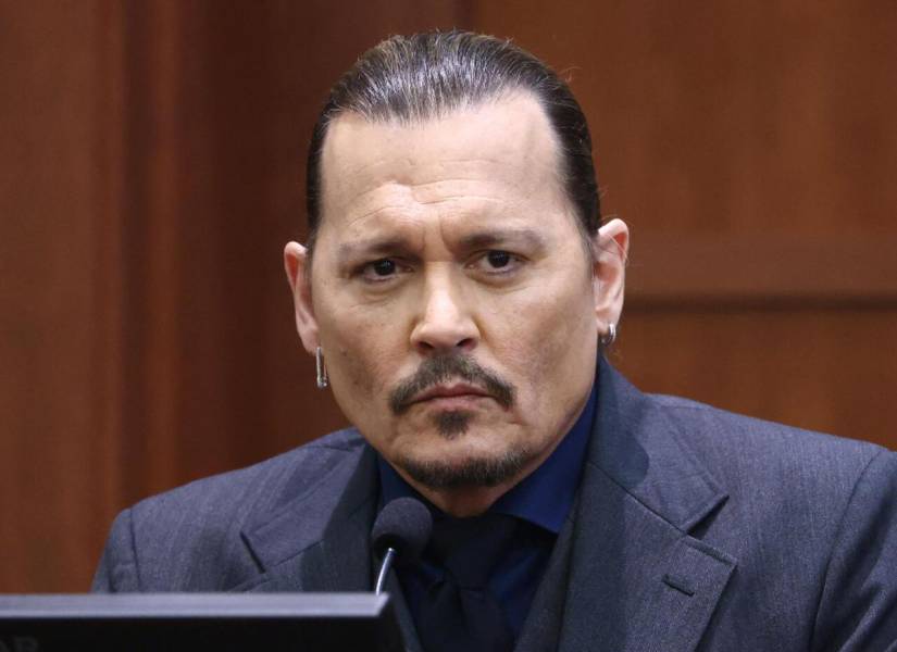 Johnny Depp en el juicio.