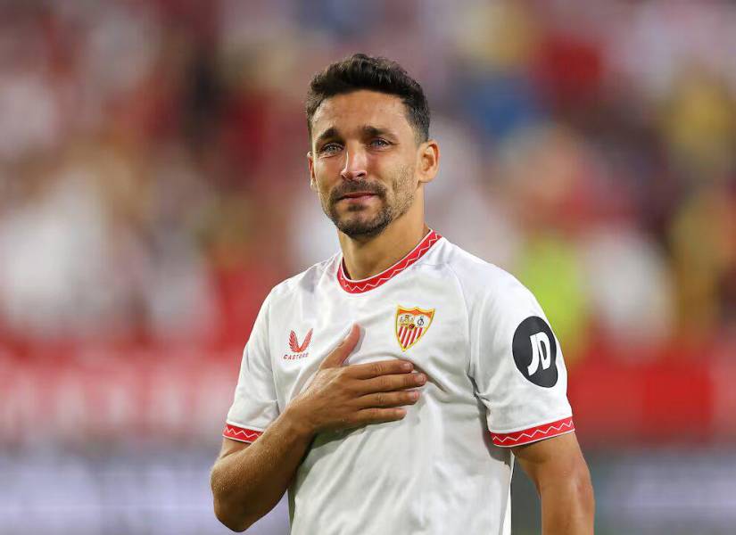 Jesús Navas en su despedida con el Sevilla