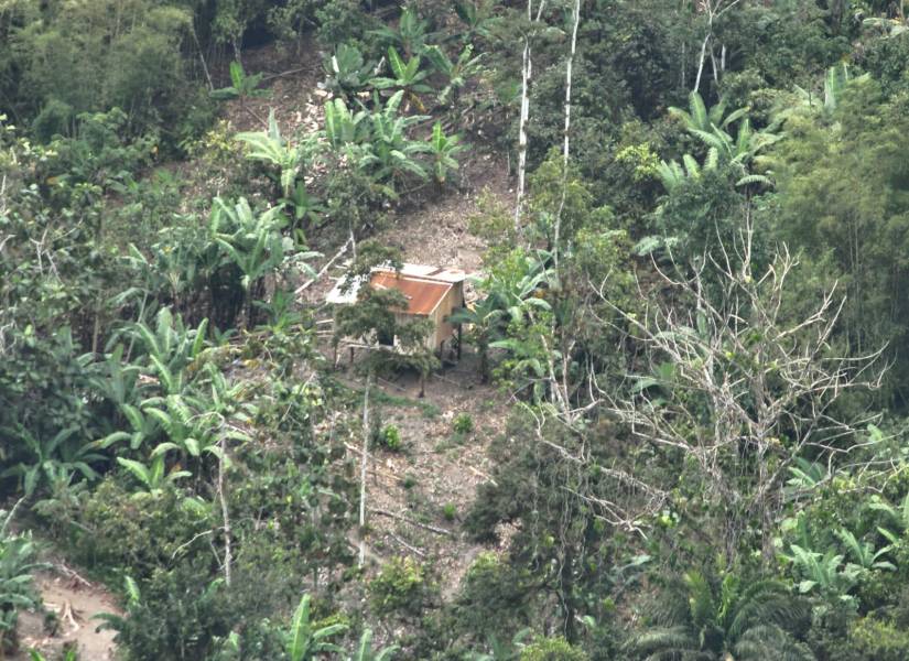 La vivienda se encontraba en una zona de difícil acceso.