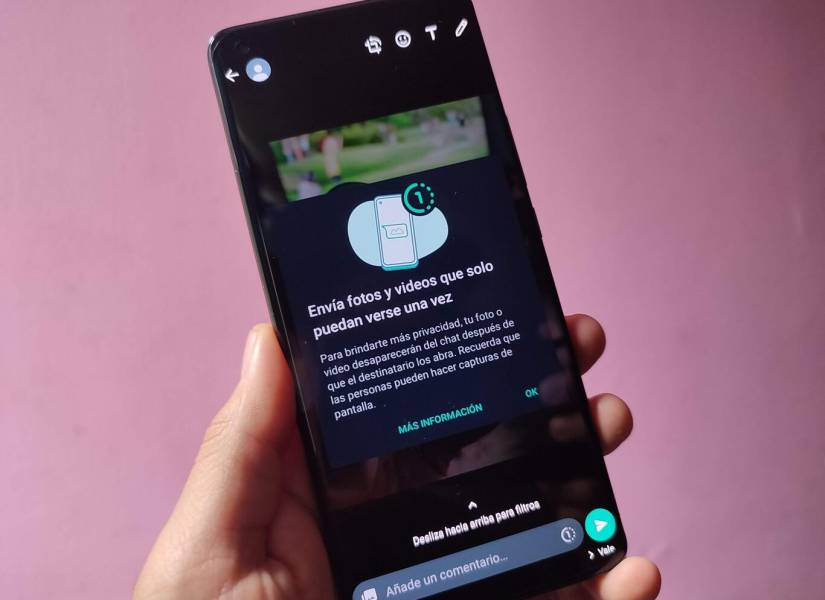 Captura de fotos y videos que solo pueden verse una vez en WhatsApp.
