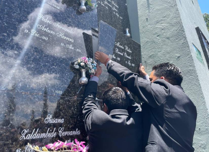 Imagen de archivo del funeral de María Belén Bernal.