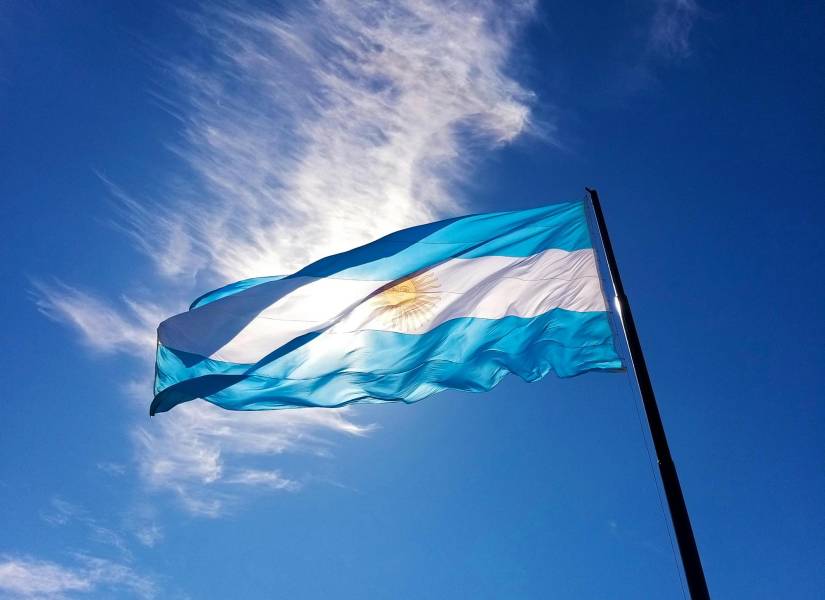 Bandera de Argentina.