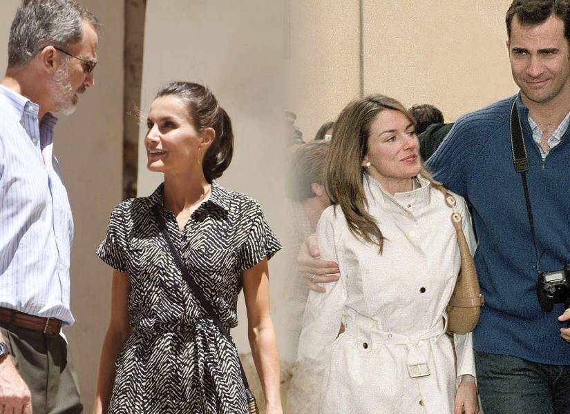 Letizia y Felipe, entre el pasado y el presente de la pareja monarca española.