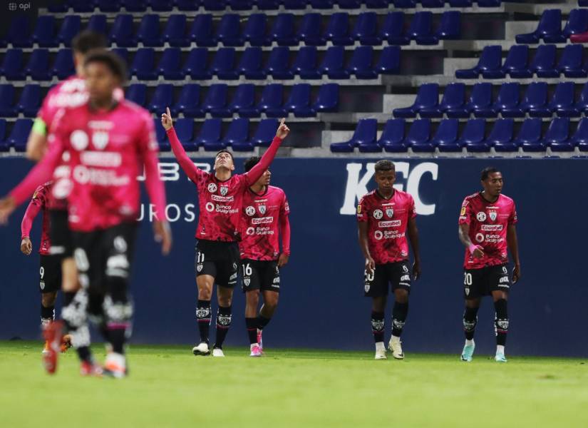 Michael Hoyos celebró su gol con Independiente del Valle contra Universidad Católica en Copa Ecuador