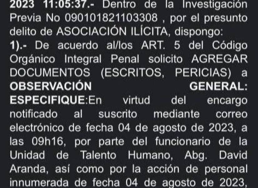 En menos de dos horas, un fiscal encargado conoce el expediente contra José Francisco Cevallos y anula la formulación de cargos