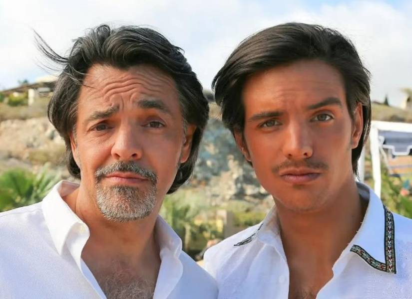 Imagen de archivo de Eugenio Derbez, y uno de sus hijos, Vadhir Derbez.