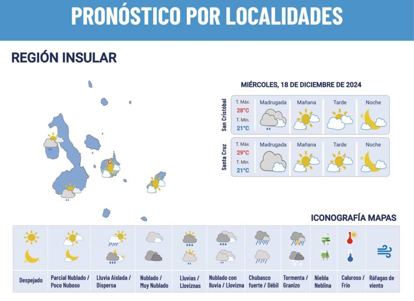 Pronóstico del clima 18 de diciembre de 2024.