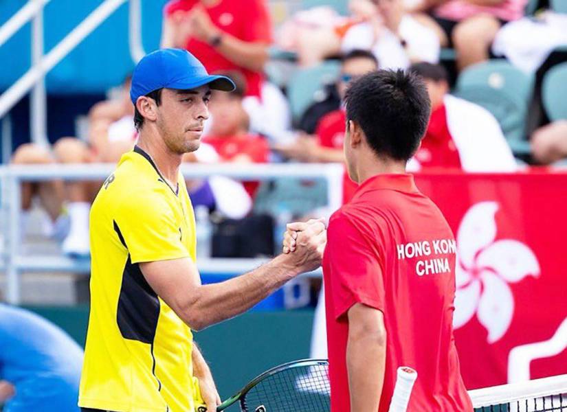 Andrés Andrade ganó su partido en la serie de Copa Davis.