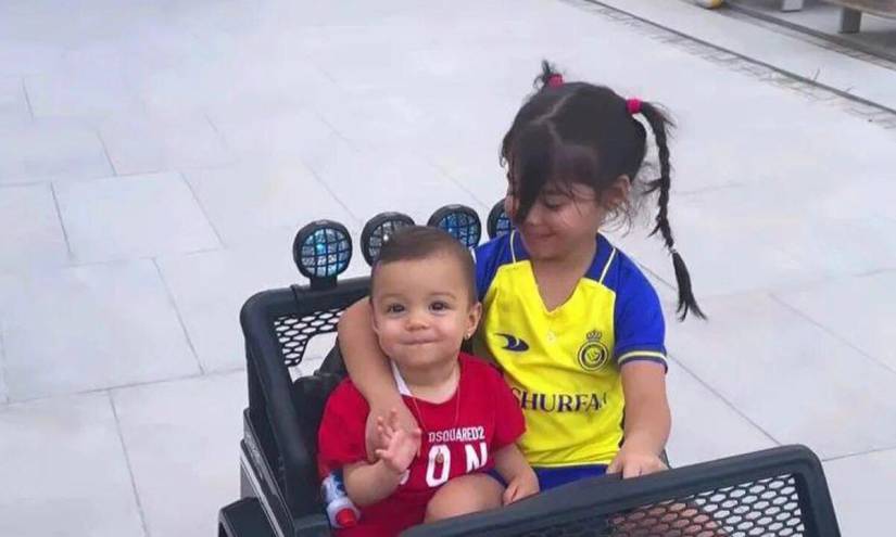 Imagen de Eva y Bella Esmeralda, hijos de Cristiano Ronaldo y Georgina Rodríguez.