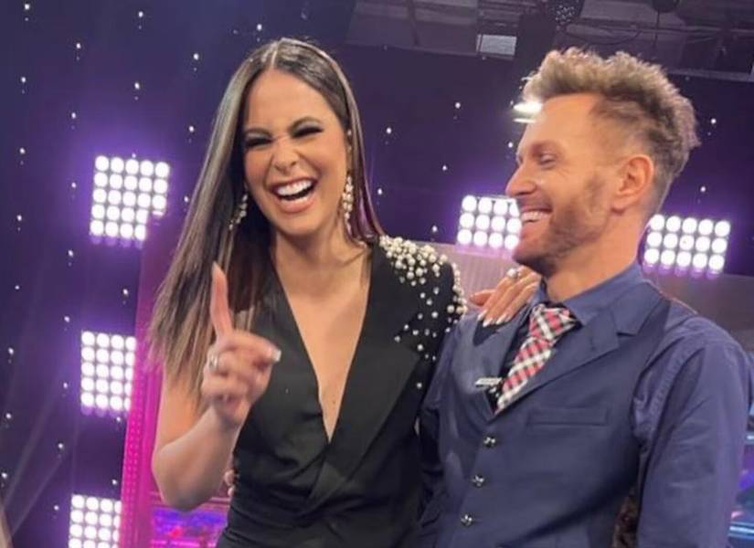 Imagen de archivo de Axel y Valeria Gutti en el programa donde trabajaron juntos.