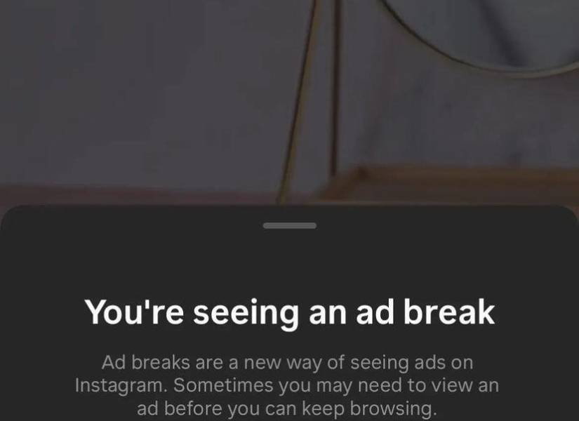Estás viendo una pausa publicitaria. Las pausas publicitarias son una nueva forma de ver anuncios en Instagram. A veces puedes necesitar ver un anuncio antes de seguir navegando