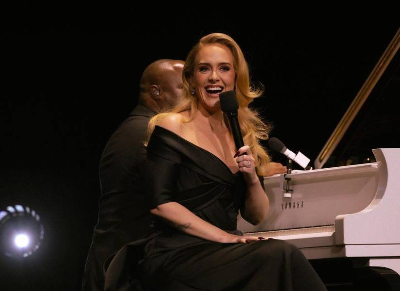 Foto de archivo de Adele en uno de sus conciertos.
