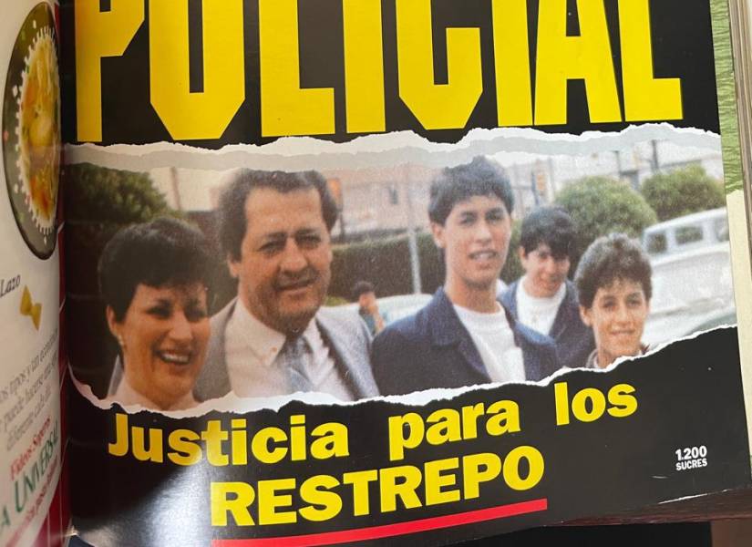 La portada de la Revista Vistazo en la que trató el caso de los hermanos Restrepo.