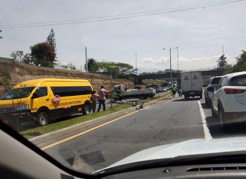 Un conductor captó el siniestro de tránsito.