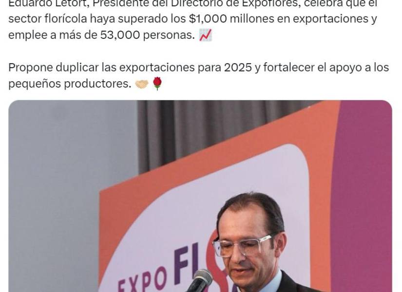 Ecuador buscará duplicar sus exportaciones de flores para 2025