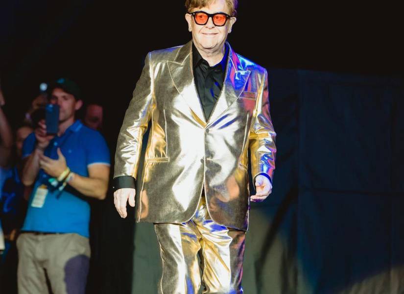 Foto de archivo de Elton John en Glastonbury