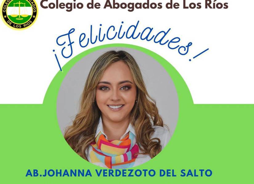 Felicitaciones a Johanna Verdezoto